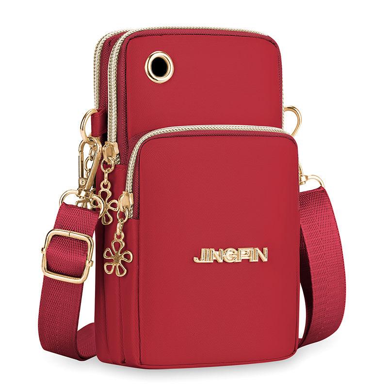 Outdoor-Sport-Handytasche, Lauf-Handgelenktasche, kleines Münzfach, Geldbörse (Schulter/hängender Hals) 17*5*12cm rot