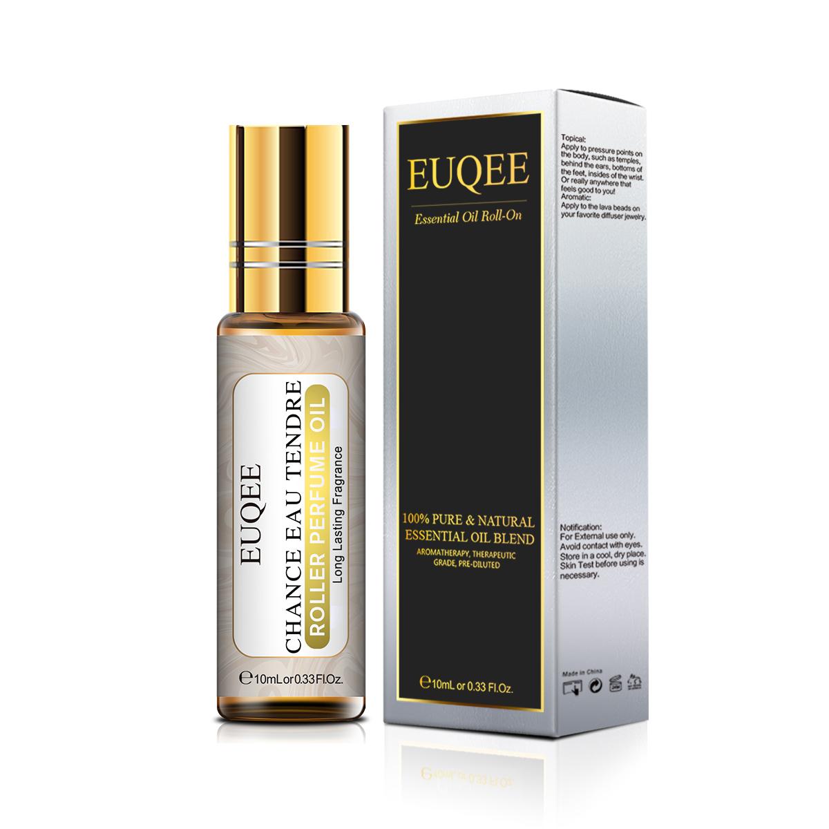 10 ml EUQEE Roller-Parfümöl für Luftbefeuchter-Düfte, Schönheit, Hautpflege, Luftreiniger, ätherisches Parma-Veilchenwinkel-Kokosnuss- und Vanille-Blumenöl CHANCE EAU TENDRE