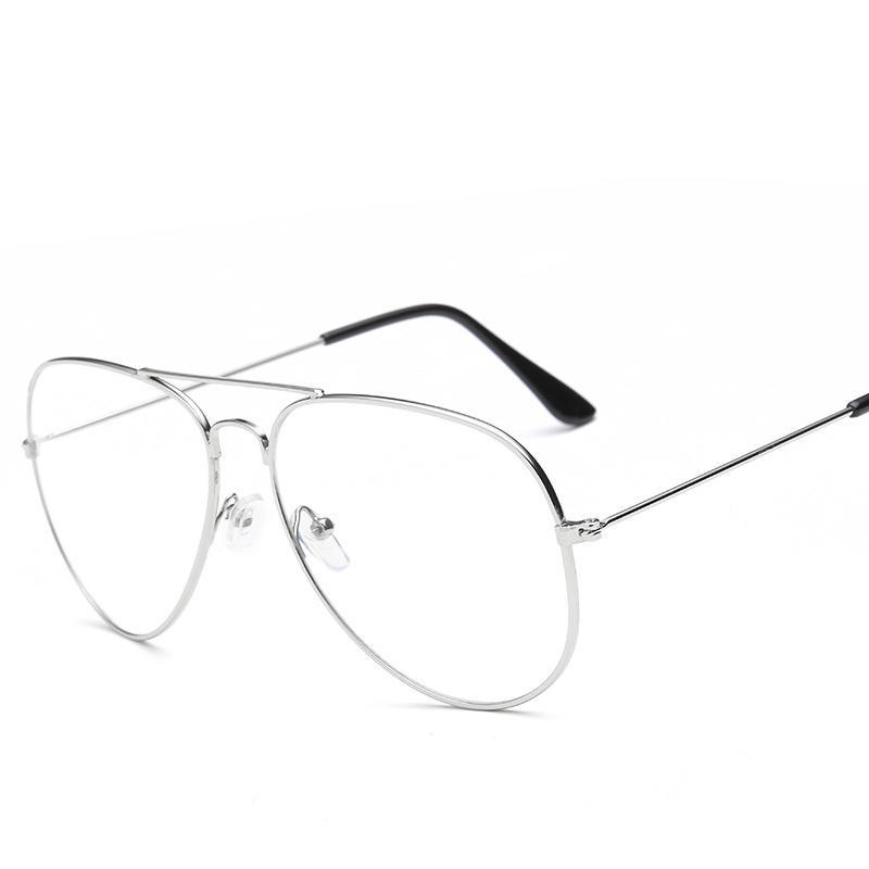 Vintage Pilotenstil Metallrahmen Brille Damen Designer Zeitlos Gold Klar Transparente Gläser Optisch Herren Retro Brille