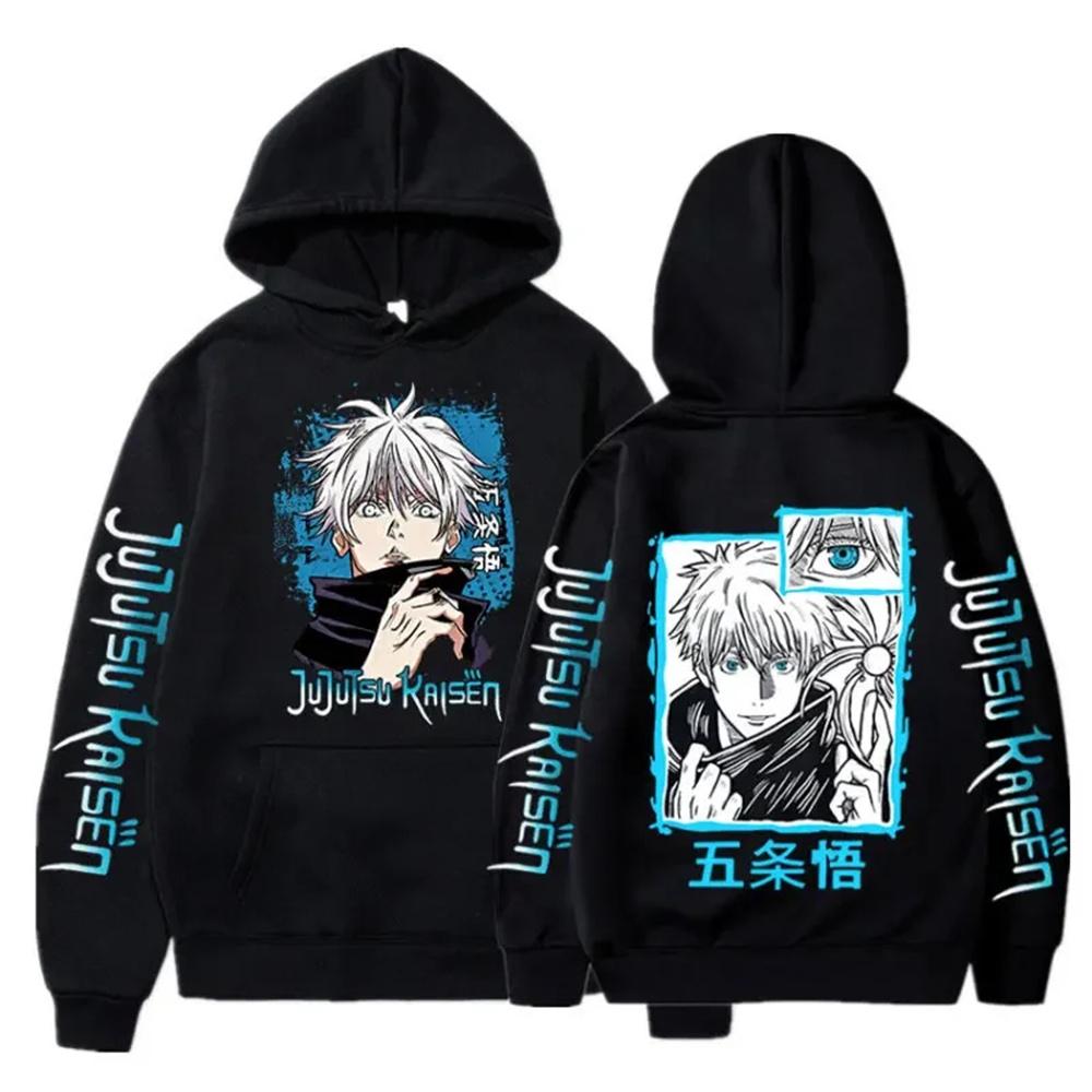 3D Anime Kleidung Satoru Gojo Print Kapuzenpullover Kinder Hoodies Angesagte Streetwear Harajuku Manga Unisex Sweatshirt Mädchen Kleidung 110
