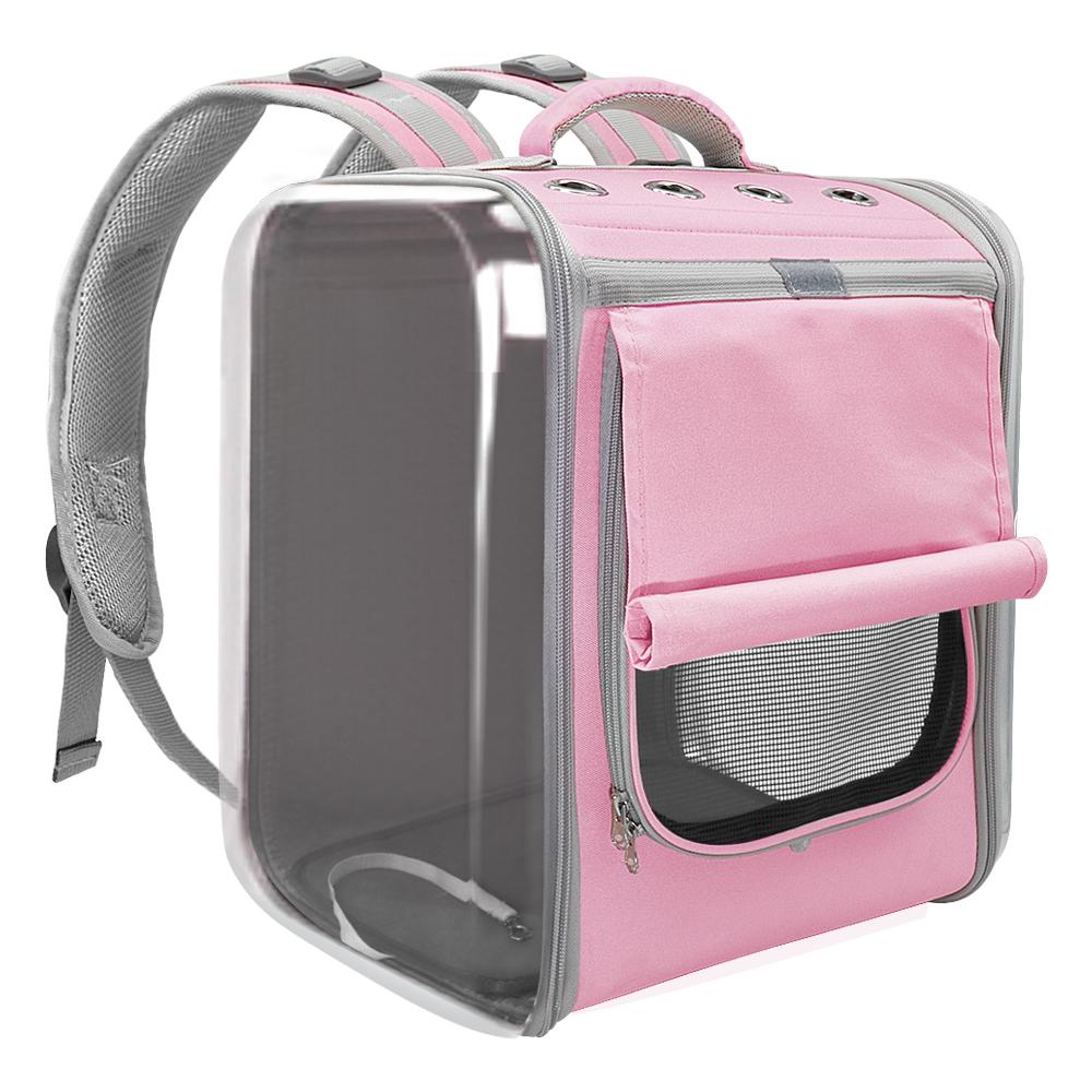 Haustiertrage für Hunde Katze Atmungsaktiver Hunde-Rucksack Katzen-Tragetasche Tragetasche Tragbare Hunde-Outdoor-Reisetasche für Yorkie Chihuahua 35x30x40cm rosa