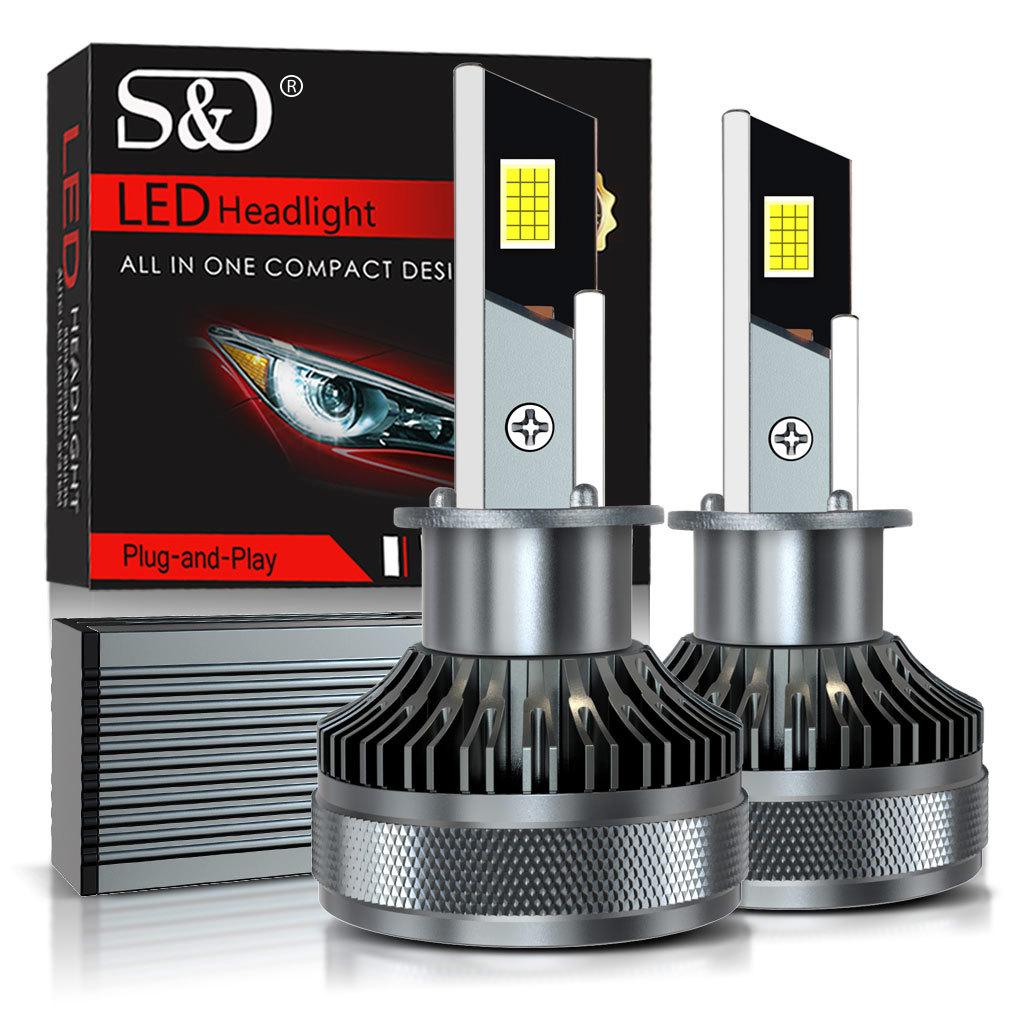 2 Stück H7 H4 LED Canbus Auto Scheinwerferlampen 200W 50000LM H1 H8 H9 HB3 9005 HB4 9006 H11 LED Lampe 4 Kupferrohre Auto Turbo Lampe für VW Ford 6500K H1