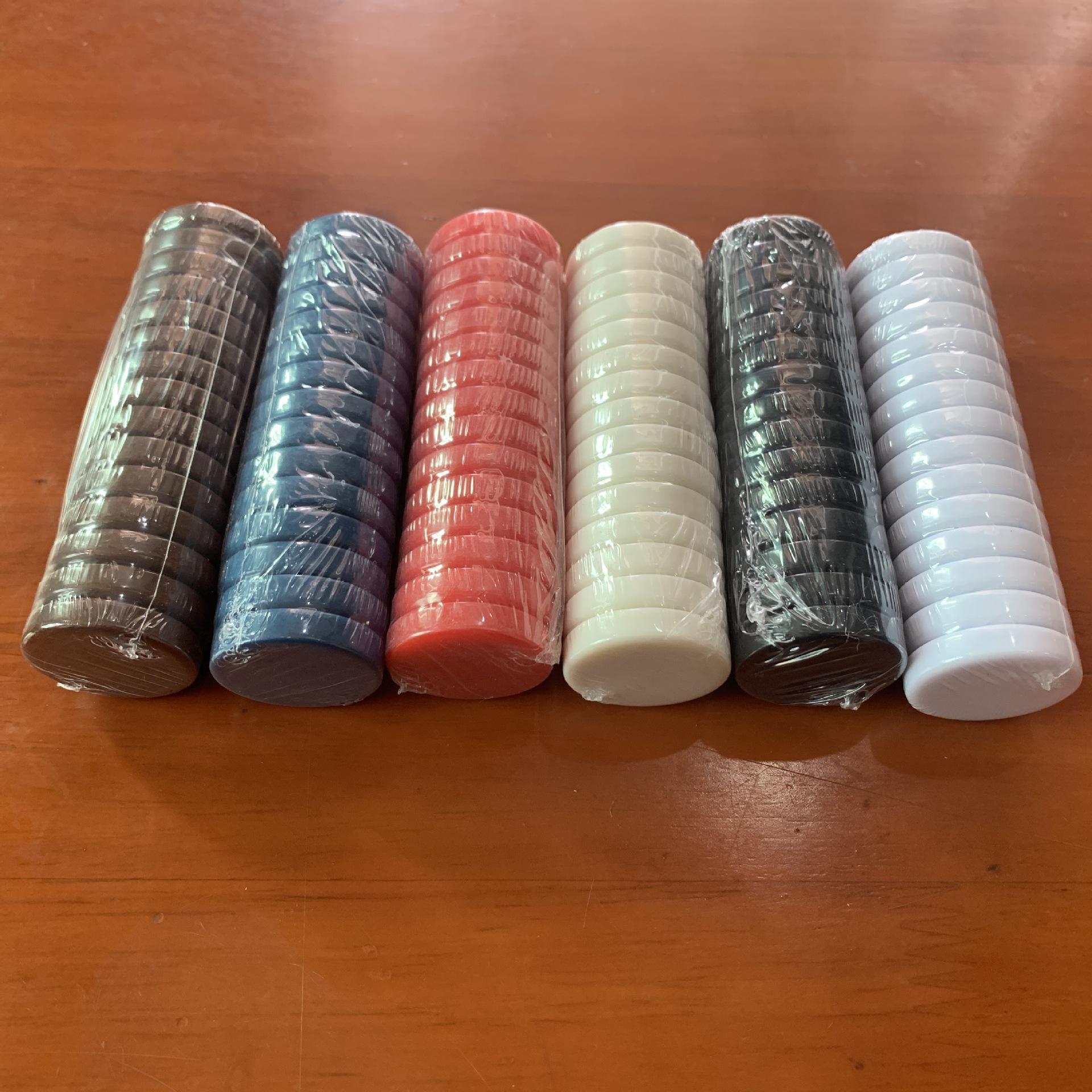 Backgammon: 20/27/32mm Glatte Würfel & Leere Chip-Münzen 32MM White 15 pieces