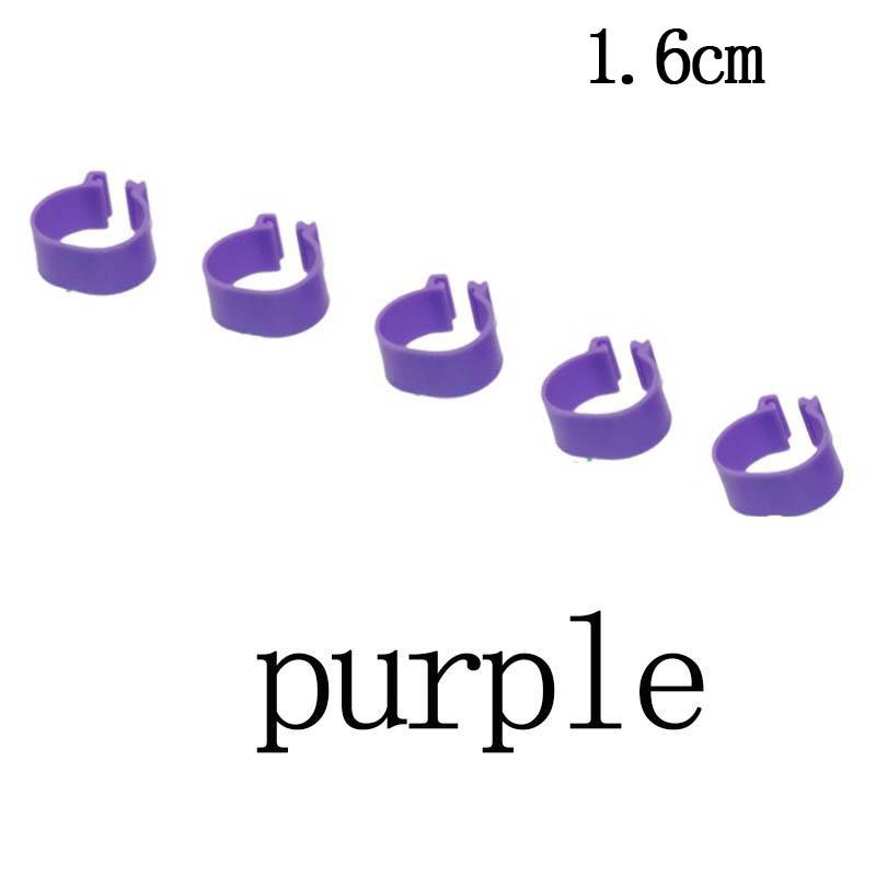 20 Stück Hühnerringe, Geflügel-Fußring, Innendurchmesser 1,6 cm, 2,0 cm, Fasan, Ente, Vogel, Geflügel, Fütterungswerkzeug violett
