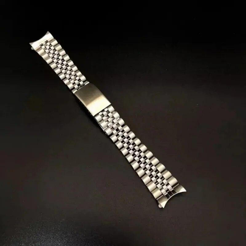 18mm 19mm 20mm Edelstahl Vintage Jubilee Uhrenarmband Armband Armband für Rolex DATEJUST Taucheruhr 18mm