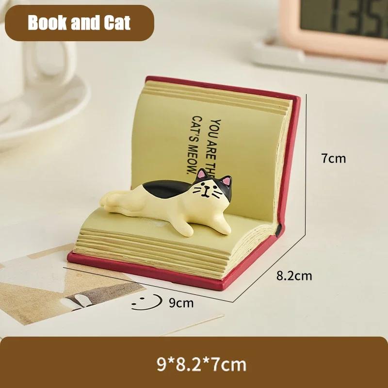 Kreative Harz Katze Telefon Halter Universal Handy Ständer Halterung Ornament Figuren Home Wohnzimmer Desktop Zubehör Dekor beige
