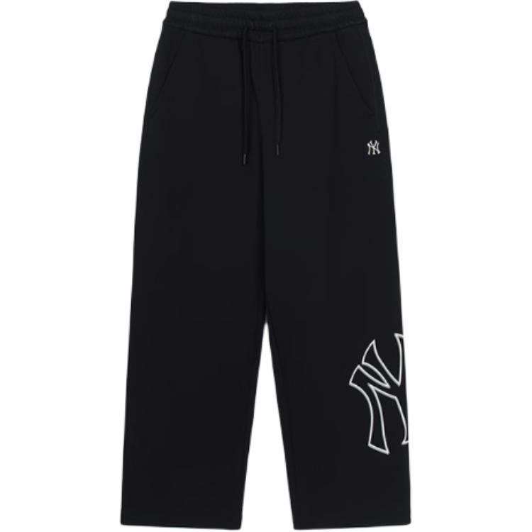 Basic Mega Logo New York Yankees Hose Locker Weiter Bein Mittlere Leibhöhe Logo Print Freizeit Hose Unisex Hose Schwarz 3APTB0344-50BKS XS black