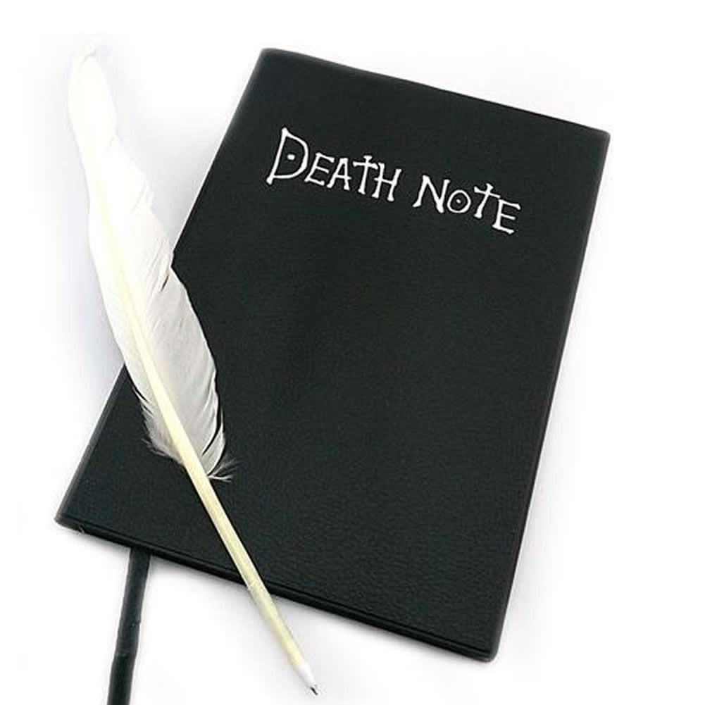 Cosplay Feather Pen Death Notebook Set Bürobedarf & Schreibwaren schwarz