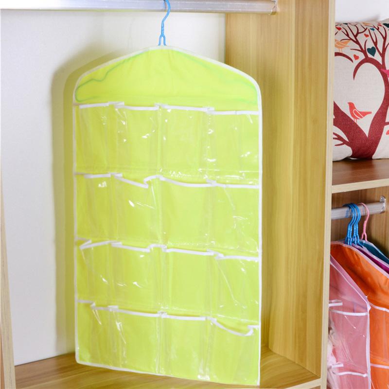 16 Gedoge Schrank Unterwäsche Socken Sortiertasche Hängetasche Hängeaufbewahrung Anordnung Tasche Stall grün