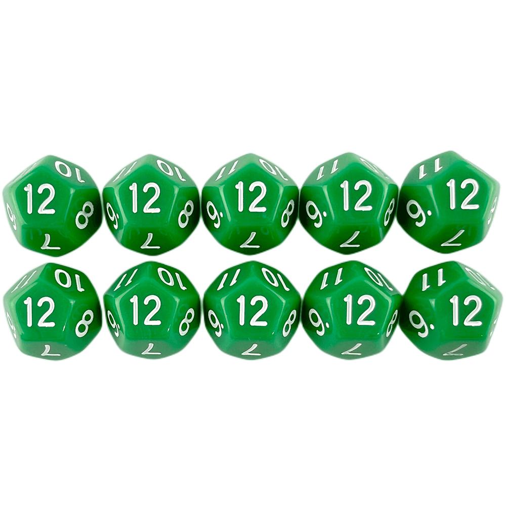 10 stücke D12 Polyedrische Würfel Set DND RPG Spiel Würfel für Rolle Spielen Würfel Spiel Magie Versammlung Tisch Spiel Requisiten grün