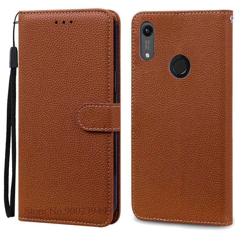 Für Huawei Y6 2019 Hülle Leder Flip Wallet Case Für Coque Huawei Y6 Prime 2019 MRD-LX1 Flip Case für Huawei Y6S Hülle Fundas Y6 2019 braun