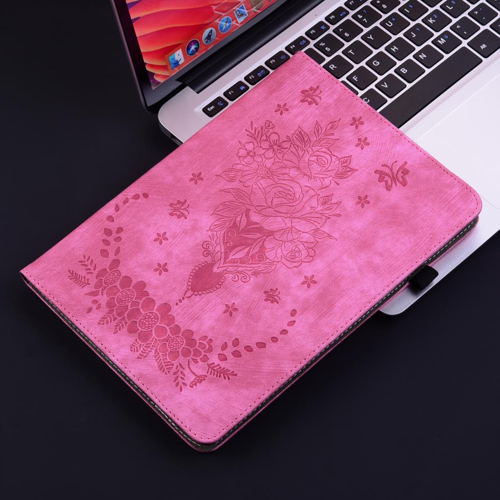 Für Redmi Pad 2 Pro 12,1 Zoll 2025 Hülle Redmi Pad Pro 2024 3D Rosenblüte Wallet Stand Hülle Kartensteckplatz Geldbörse Tablet Hülle RedmiPadPro12.12024 hellrosa