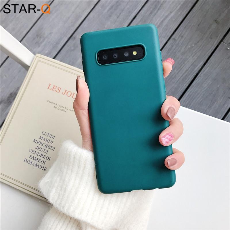 Silikonhülle für Samsung Galaxy S8 S9 S10 Plus S20 S21 S20FE S21FE S20Ultra Candy Color Hülle für Samsung Note8 Note9 Handyhülle Samsung S10 Plus grün