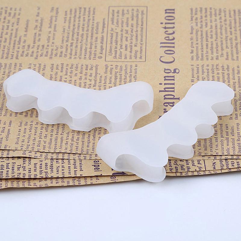 1 Paar Zehenspreizer aus Silikon für Kinder, Glätteisen, Spreizer, Korrektur weiß