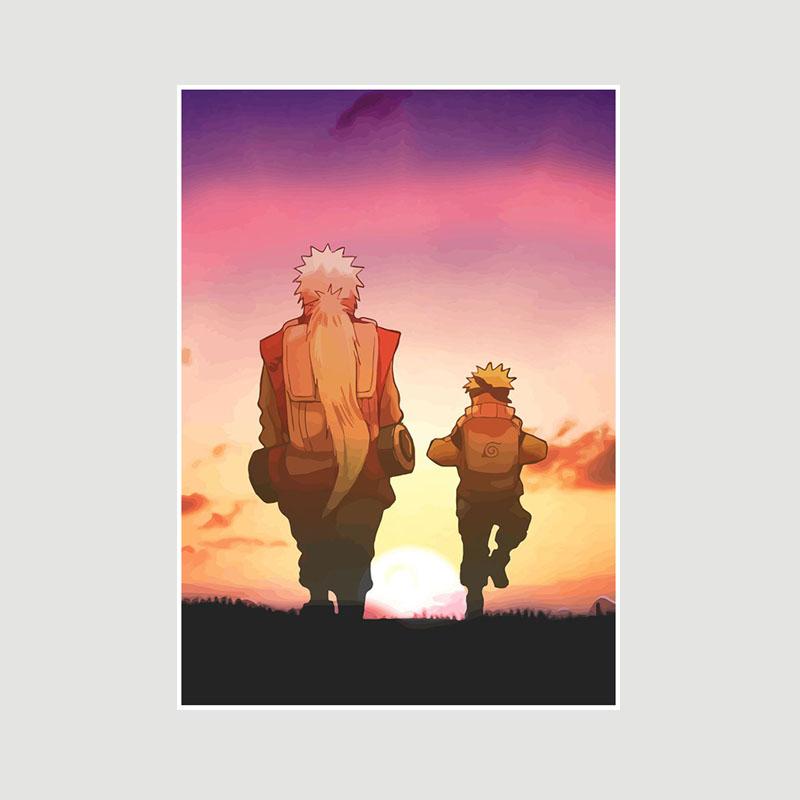 Klassisches Anime Naruto-Poster, weißes Papier, Cartoon-Rollen, Poster und Drucke, Heimdekoration, Wandbild, Raumdekoration, Kunst, Malerei, Fans-Sammlung 42x30cm