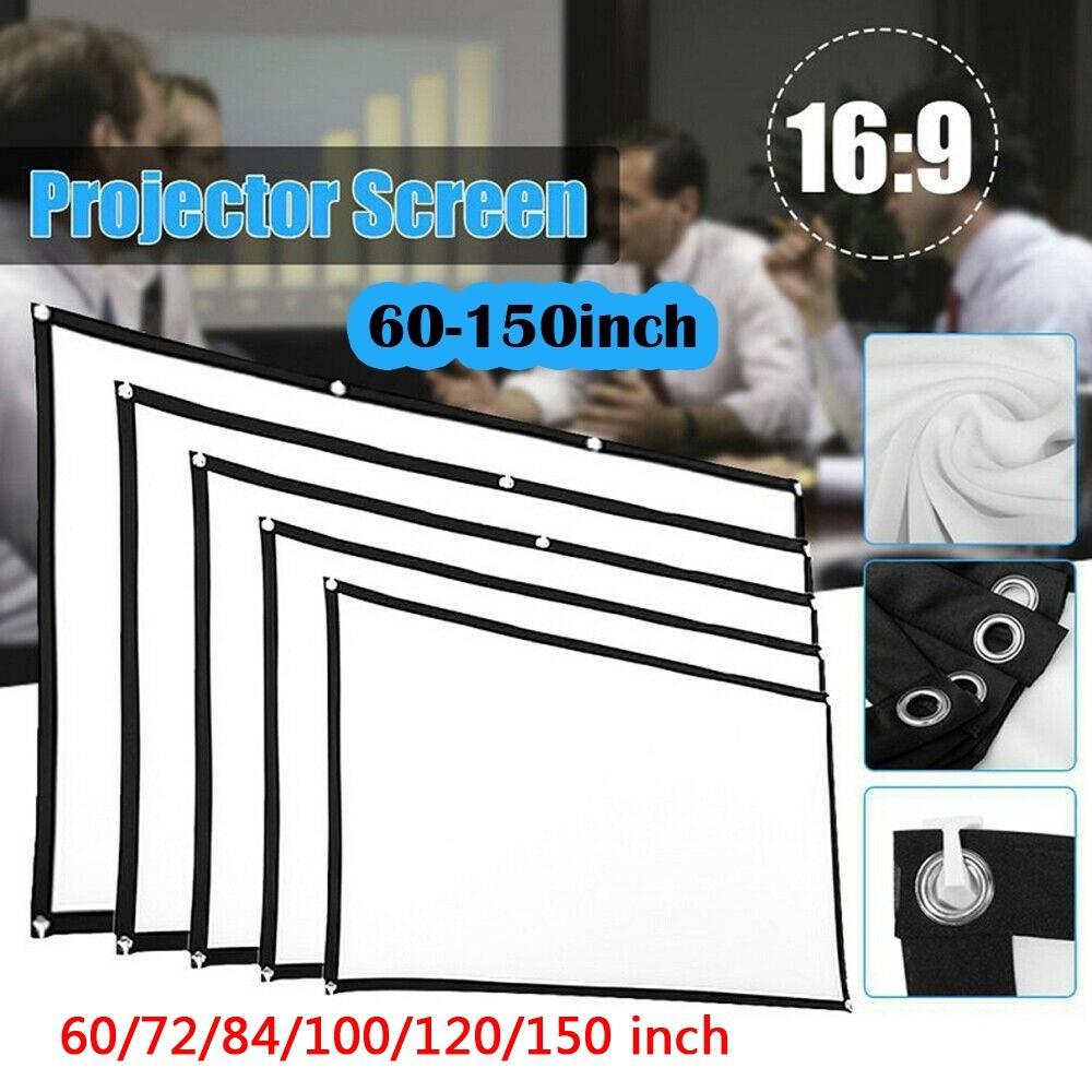 Tragbare faltbare Projektor-Leinwand, HD-Heimkino, Outdoor, Camping, 3D-Film 150 inch weiß