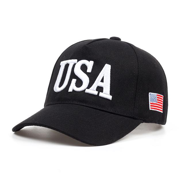 45 Hüte Marke Hut USA Flagge Caps Männer Frauen Baseball Kappe USA Männer Frauen Golf Kappe Hüte Outdoor Hüte schwarz