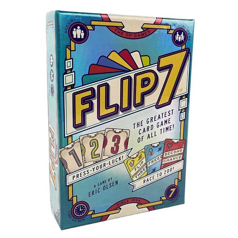 FLIP Flip 7 Brettspielkarten Englisch Glücksspiel Hund Glückliches Glück Eisbrecher Mehrspieler Freizeit Unterhaltung Tischspiel