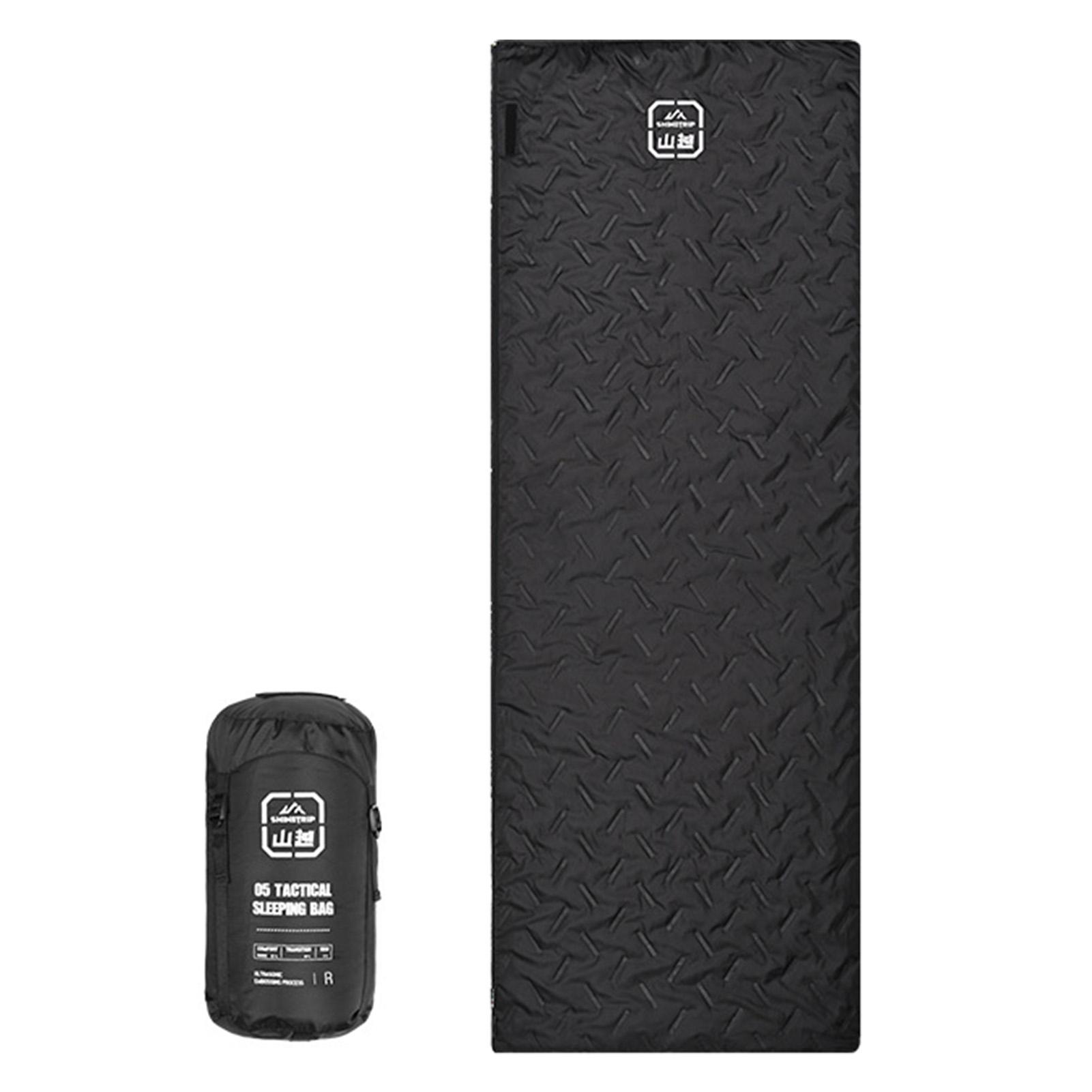 Schlafsack für Camping Ultraschall Wärme Schlafsack Tragbare Aufsteckbaren Camping Tasche 200g Faux right schwarz