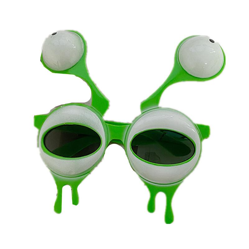 Großäugige Alien-Brille Lustige Geburtstagsfeier Brille Selbst-Requisiten Trendige Kinder Erwachsene Dekorative Brille black