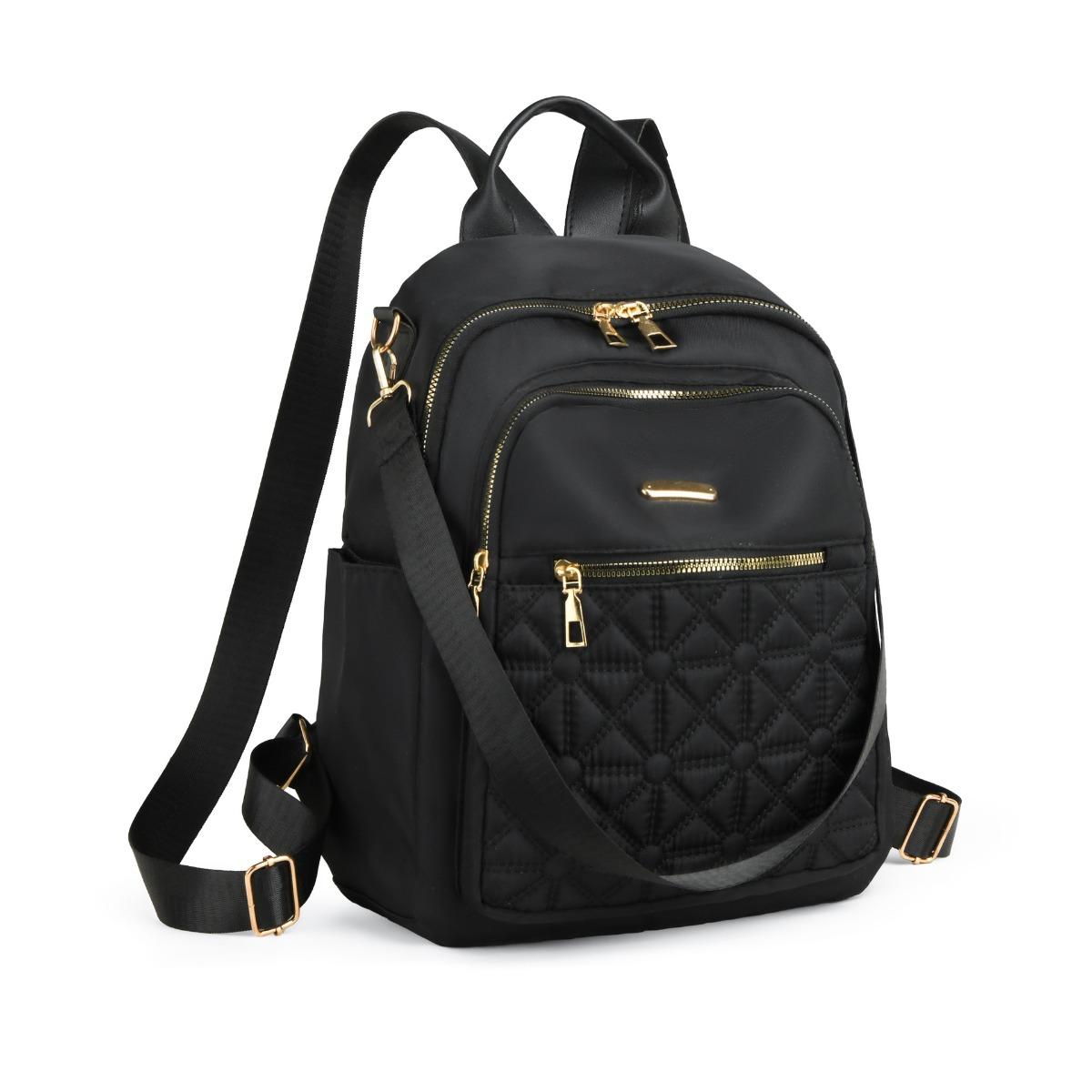 Neutraler quadratischer Rucksack für Männer und Frauen, Rucksack für Reisen, Lässiger Rucksack für Frauen, Modischer Rucksack für Frauen schwarz