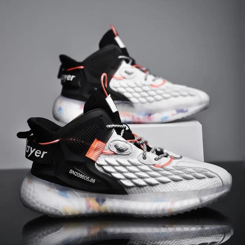 Frühlings-Kokosnuss-Schuhe für Herren, All-Match-Freizeitschuhe, Sommer, große Sport-Laufschuhe, Studenten, fliegende gewebte Schuhe, lässige Mesh-Schuhe 39