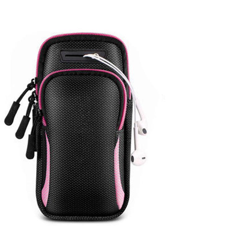 Universal Armband Sport Telefon Fall Für Lauf Arm Telefon Halter Sport Mobile Tasche Hand für iPhone Xiaomi Huawei Unter 1PCS rosa