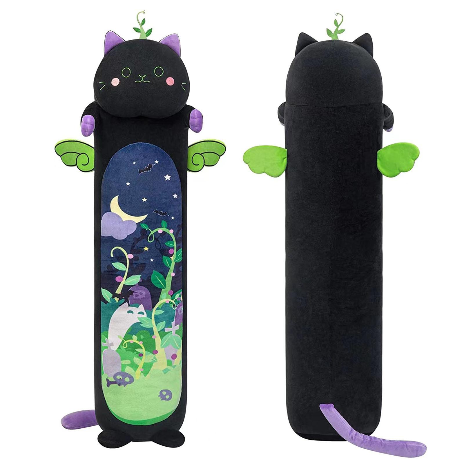 (SU)Lange Katzen-Plüsch-Körperkissen, 20 süße Katzen-Kuscheltiere, weiche Plüschtiere, KATZEN-Plüsch-Wurfkissen, Puppenspielzeug, Geschenk für Freundin One Size