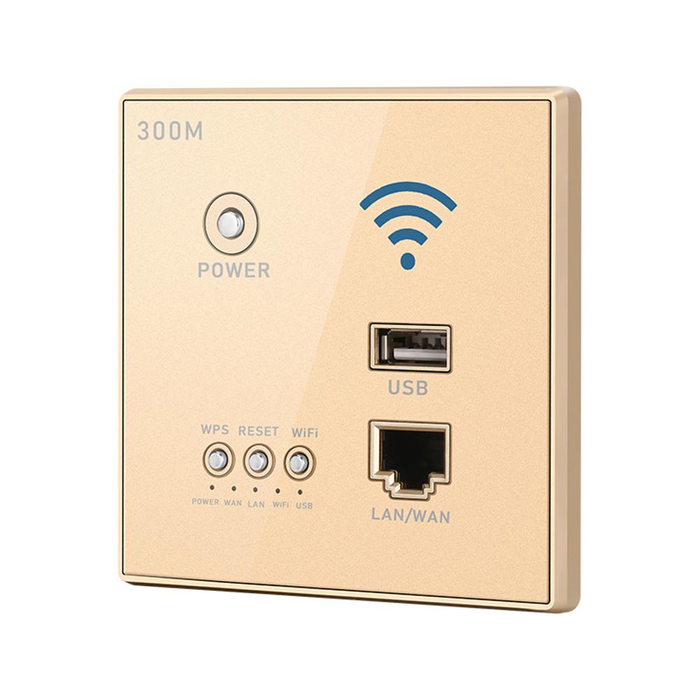 300Mbps In-Wall Wireless Router AP Access Point WiFi Router LAN Netzwerk Switch WiFi AP Router mit gold