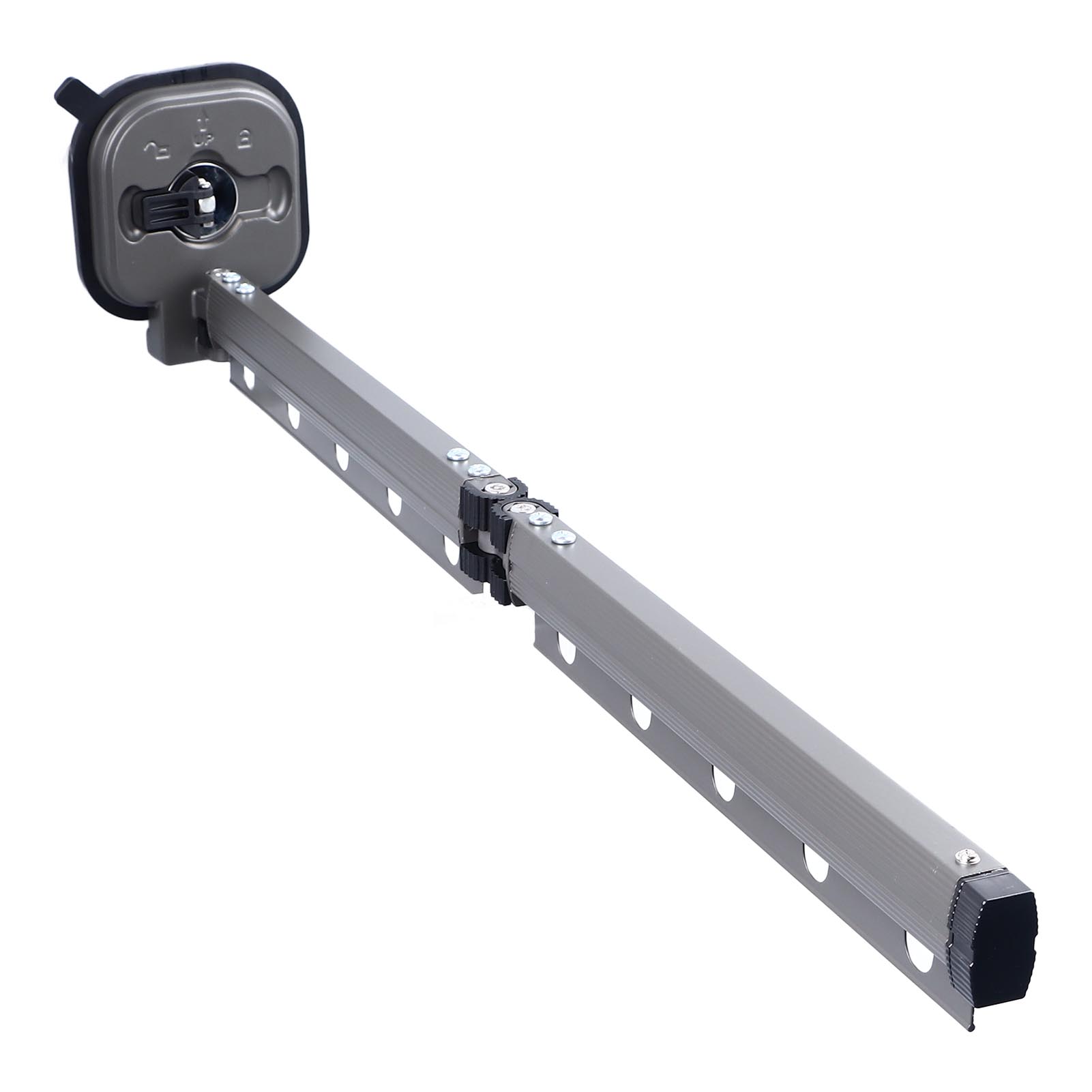 Wandmontierter Wäscheständer, platzsparend, Wäscheständer, einziehbarer Trockner, zusammenklappbar Bi Fold Grey