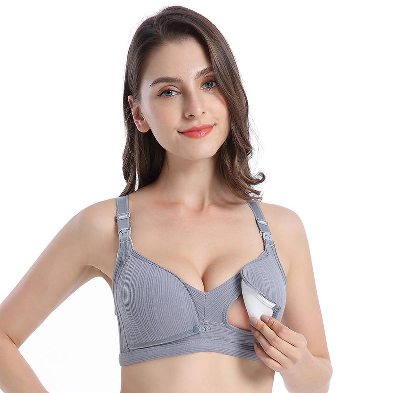 Umstands-Still-BH, Still-Unterwäsche, Kleidung für schwangere Frauen, Schwangerschaft, Mutter, Fütterung, Unterwäsche, Gürtel, Dessous-Kleidung 34 grau