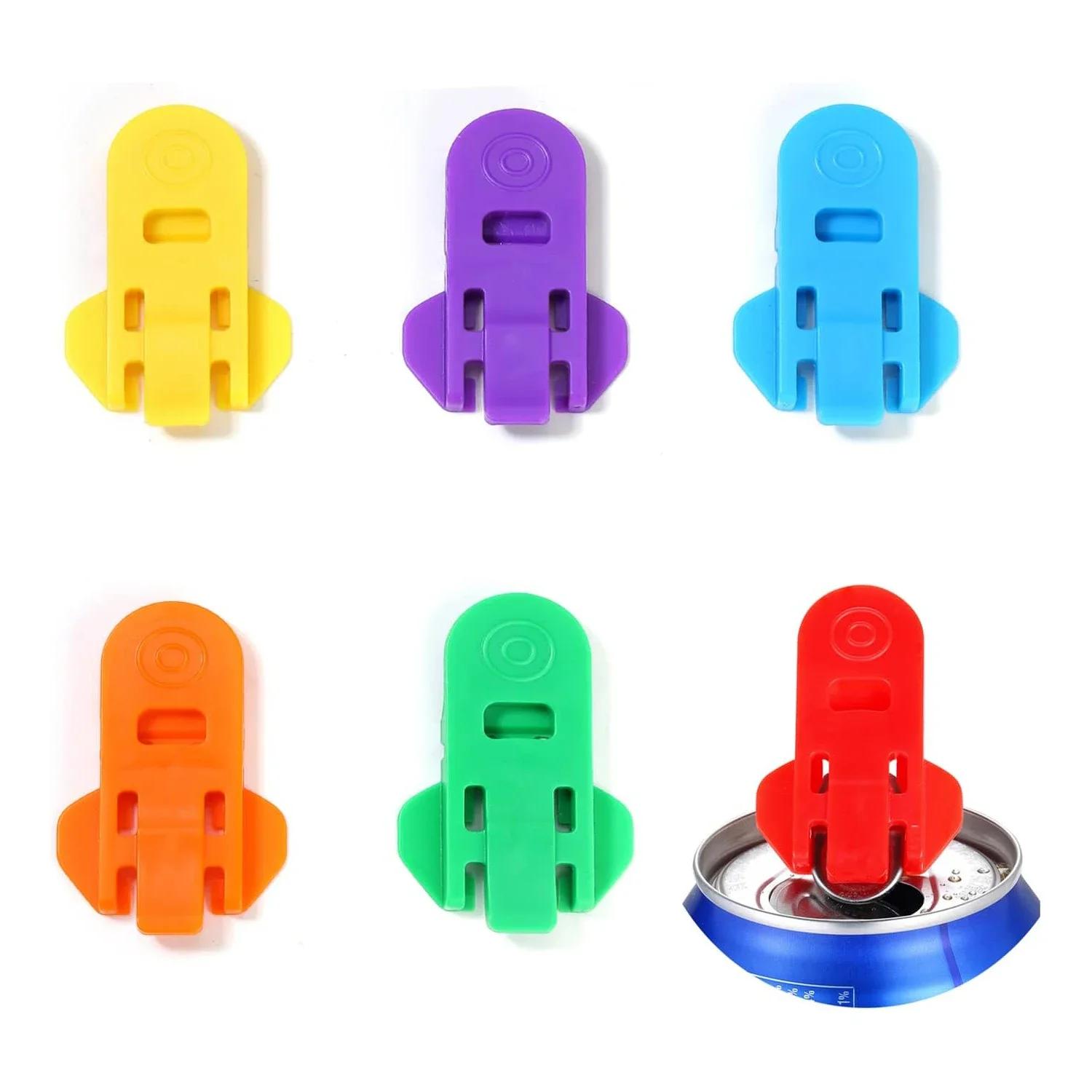 Einfacher tragbarer Flaschenöffner, wiederverwendbar, einfacher Dosenöffner, versiegelter Getränke-Bier-Cola-Öffner, Deckelentferner, Küchenbedarf, Camping-Werkzeug 6PCS