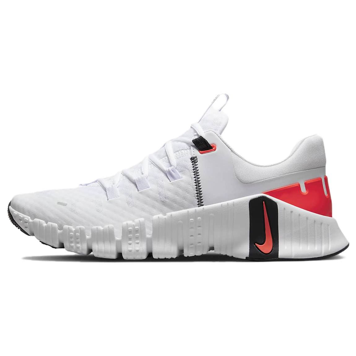 Nike Free Metcon 5 Weiß Leuchtendes Karmesinrot Herren Sneaker Schwarz DV3949-100 44.5