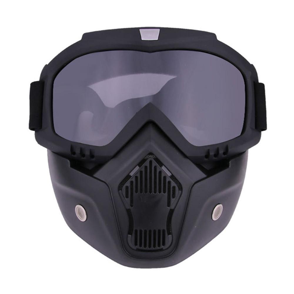 Motorrad Shark Helm Brille Motocross Helm Brille Retro Winddicht Open Face Helme Brille Maske graue