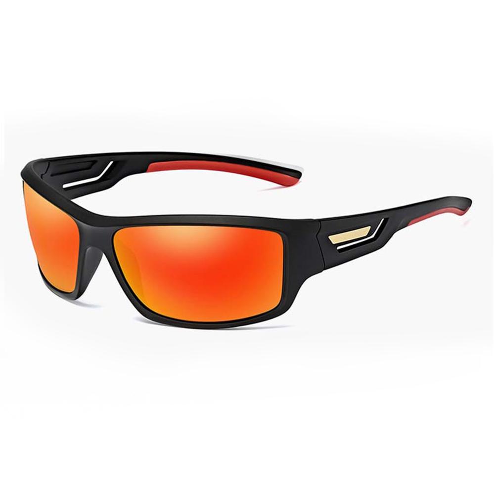 Polarisierte Sonnenbrille Männer Designer HD Fahren Sonnenbrille Mode Männlich Angeln Brillen UV400 für Dirt Bike Moto Auto Fahrer rot