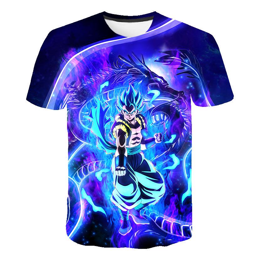 Dragon Ball T-Shirt Kinder Tops T-Shirt Anime Figuren Son Goku Super Saiyan T-Shirt Jungen T-Shirts Kinderkleidung Sommer Kurzarm 100cm