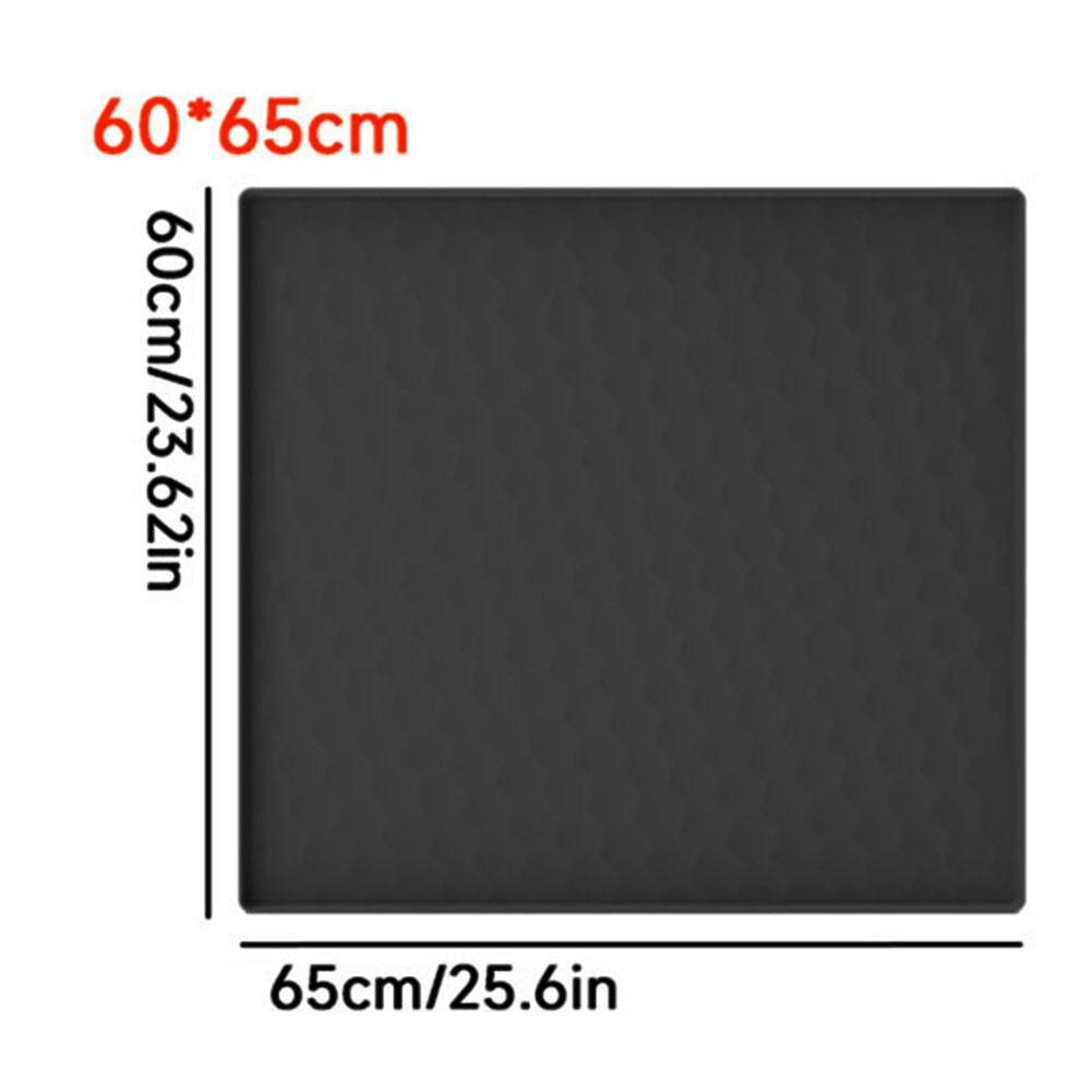 Bodenschutz Silikonmatte für Kühlschränke Mehrere Größen verfügbar 65*60CM Black