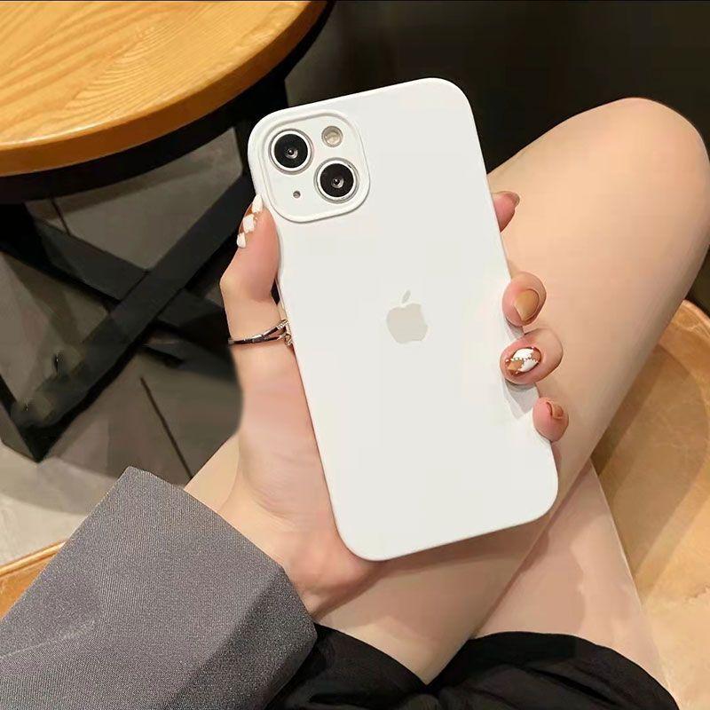 Handyhülle aus reinem Flüssigsilikon für Apple iPhone 16 Pro Max – weiches, stoßfestes Silikon, einfache Vollabdeckung auf dem iPhone 16/15/14/13/12/11/Pro/Plus/ProMax Apple 14plus weiß