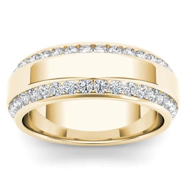 14 Karat Weißgold 2 Karat Diamant Ehering für Damen Hip Hop Schmuck Diamantringe Edelstein Schmuck 14K Goldring Herren 8 gold