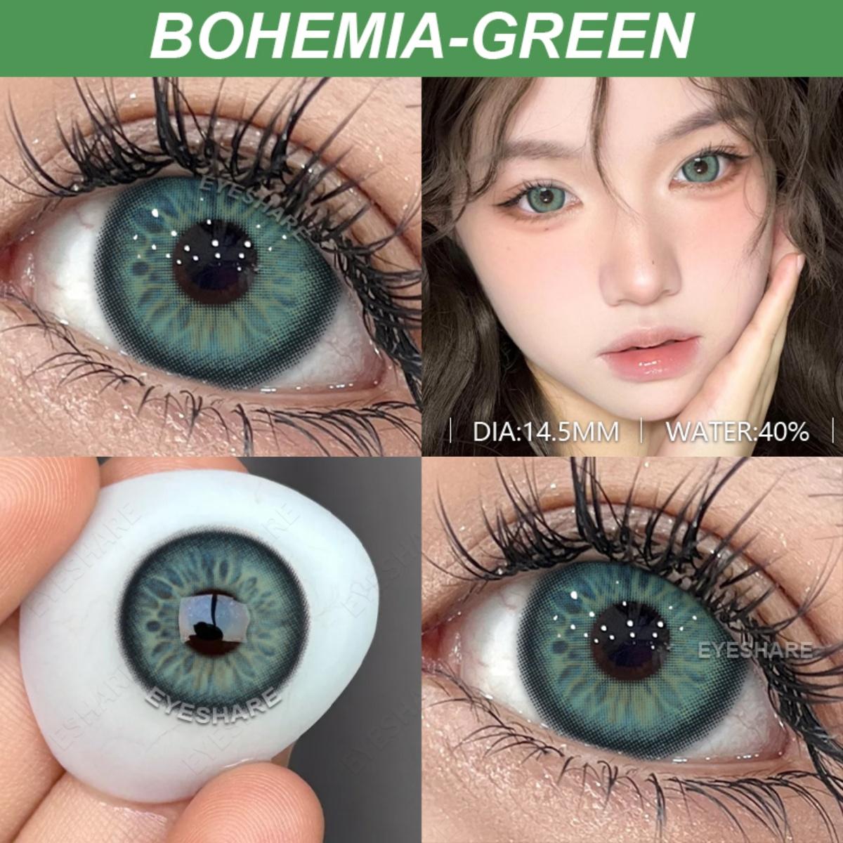 Eyeshare Neue farbige Kontaktlinsen, sternenblaue Brillenlinsen, dunkelbraune Kontaktlinsen, rosafarbene Kontaktlinsen, 1 Paar 0