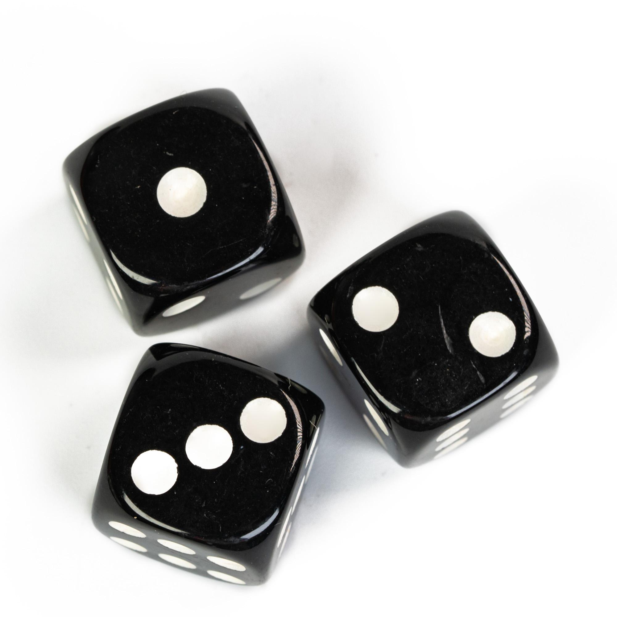 Poludie 10 Stück D6 Sechsseitige Würfel 16 mm Lustige Spiele Würfel für RPG Club Glücksspiel Desktop Party Bar Brettspiel Tischzubehör 10pcs Black