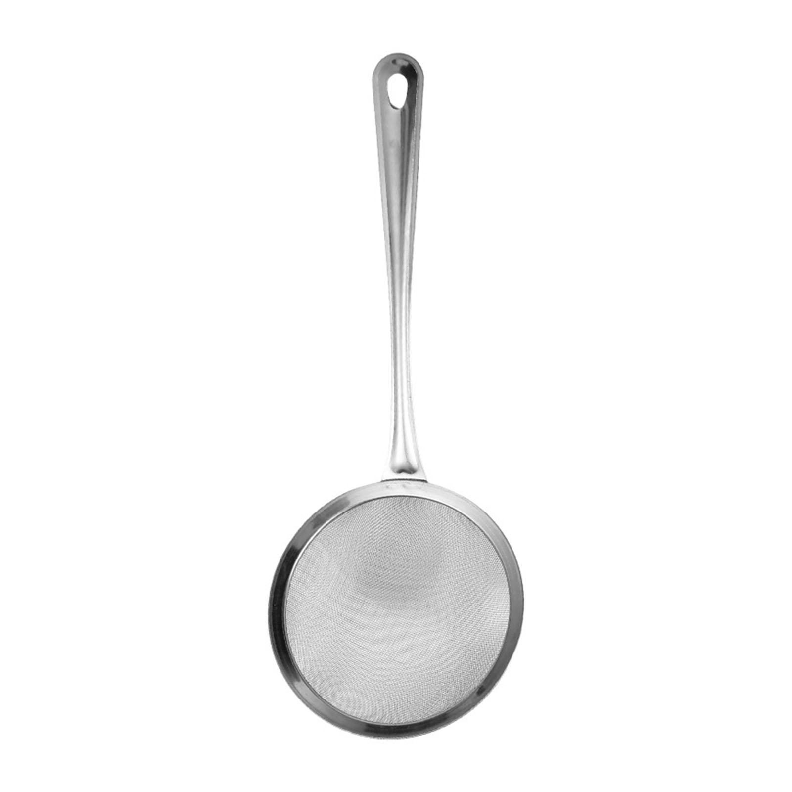 Edelstahl Öl Sieb Langlebig Multi Funktionale Feine Mesh Mehl Saft Filter Löffel Küche