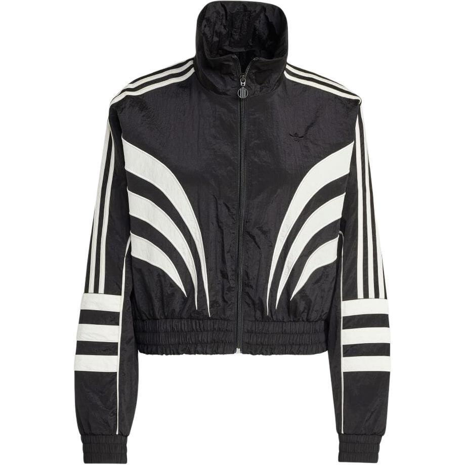 Adidas Originals Cutline Spliced Lässig Bequem Reißverschluss Retro Sport Stehkragen Jacke Damen Jacke Schwarz IW5511 M