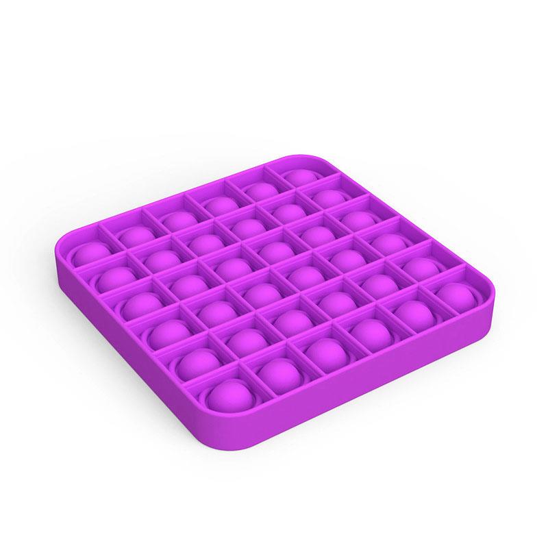 Modisch für Kinderspielzeug, Angstlinderung, Stressabbau für Erwachsene, sensorisches Spielzeug, seine Fidget-Extrusionsblase Square violett