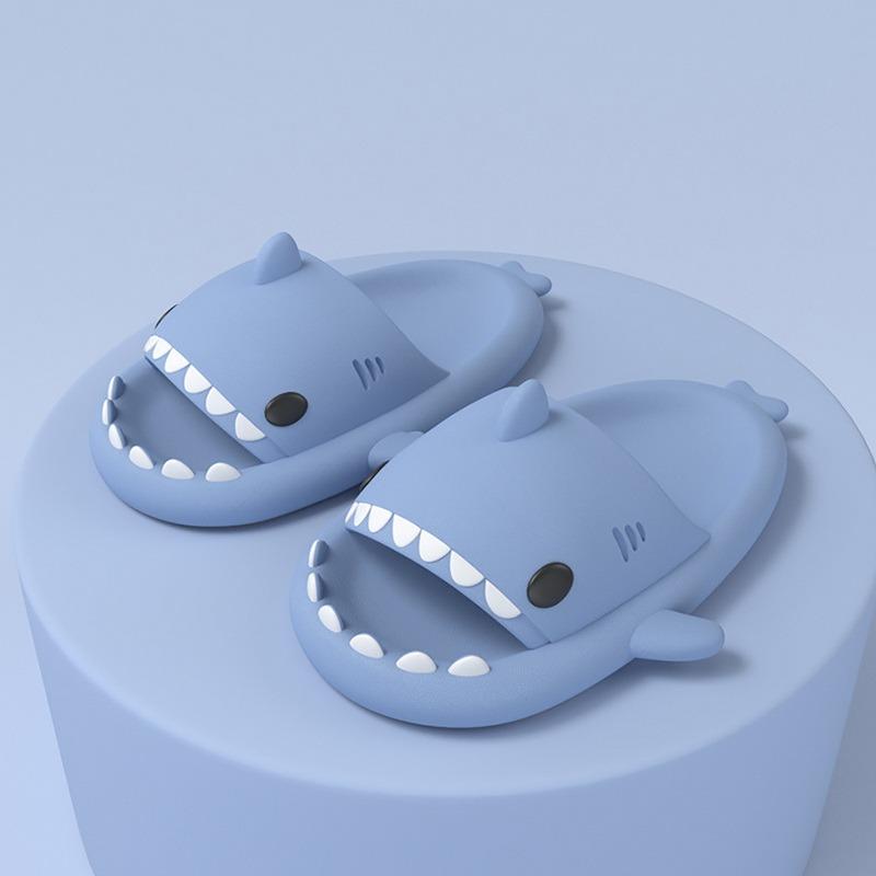 Männer Shark Slides Hausschuhe Strand Flip Flops Mann Clappers Indoor Badezimmer Hausschuhe Sommer Hausschuhe Frauen Plattform Sandalen 40/41 blau