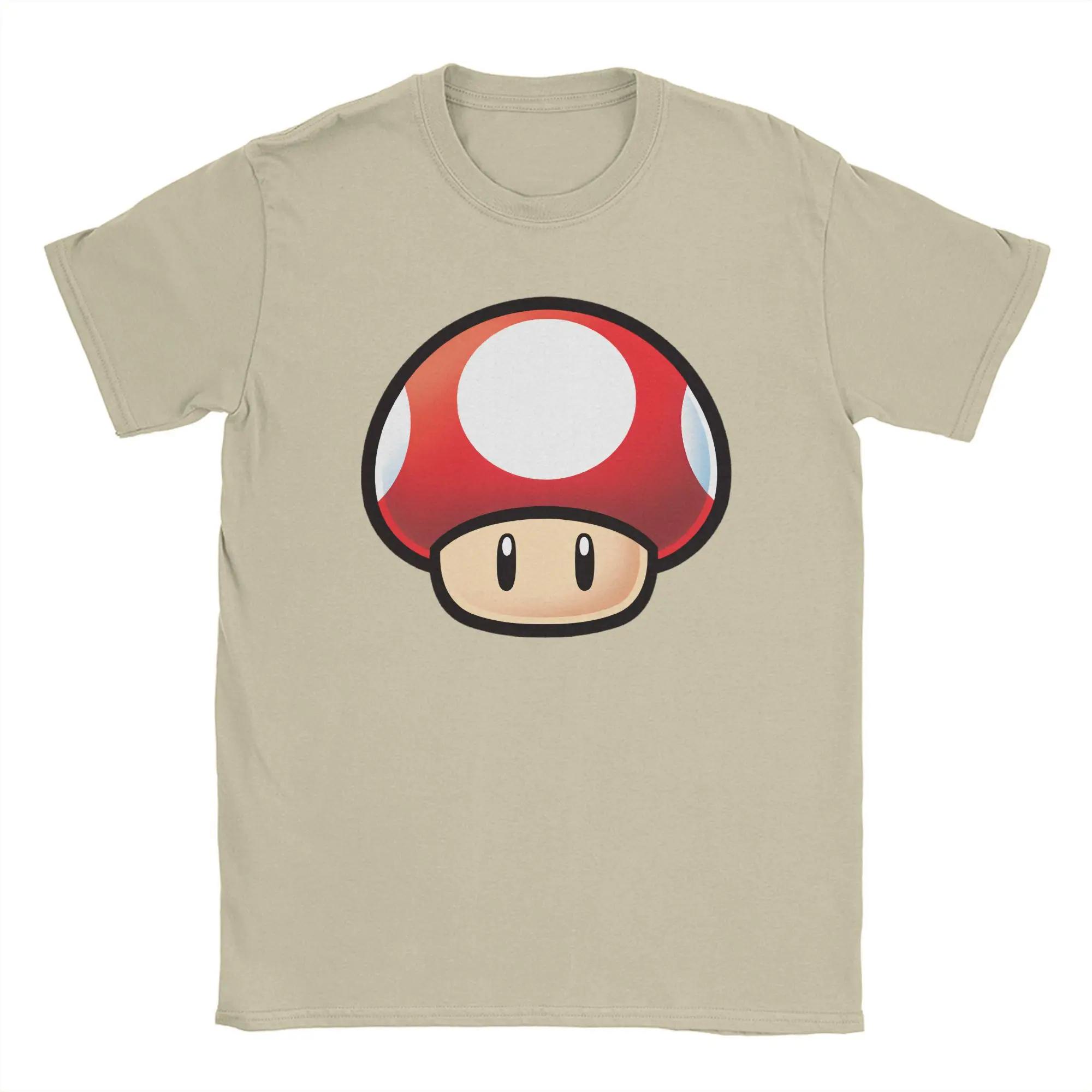 Miniso Roter Pilz Marios T-Shirts Herren Damen Baumwolle Vintage T-Shirts Rundhals T-Shirts Kurzarm Bekleidung Druck 3XL