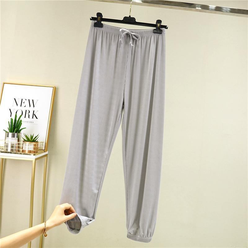 Freizeithosen für Damen, Sommer, dünne, lockere, kurze Hosen, Übergröße, Tragen von Korsetts, Harlan-Jogginghosen, Bloomers 2XL grau