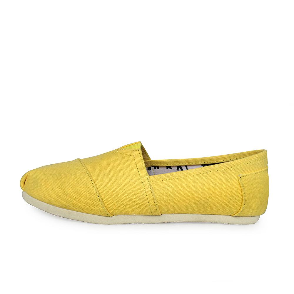 Neue 2025 Canvas-Schuhe Herren- und Damen-Slipper einfarbig Toms-Schuhe Thomas Stoffschuhe Mary-Schuhe bequem und vielseitig 41 gelb