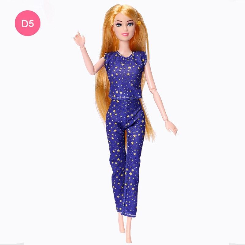1 Set Puppen-Outfits Ärmelloses Shirt Tops Shorts Jeans Hosen Für Barbie Mode Puppen Kleidung Für Barbie Puppenhaus DIY Spielzeug blau