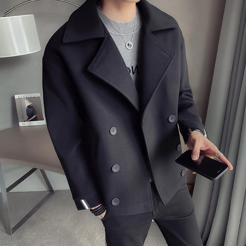 Herbst und Winter Mode Neue männer Windjacke Mantel Britischen Freizeit Warm Woolen Mantel Männer M
